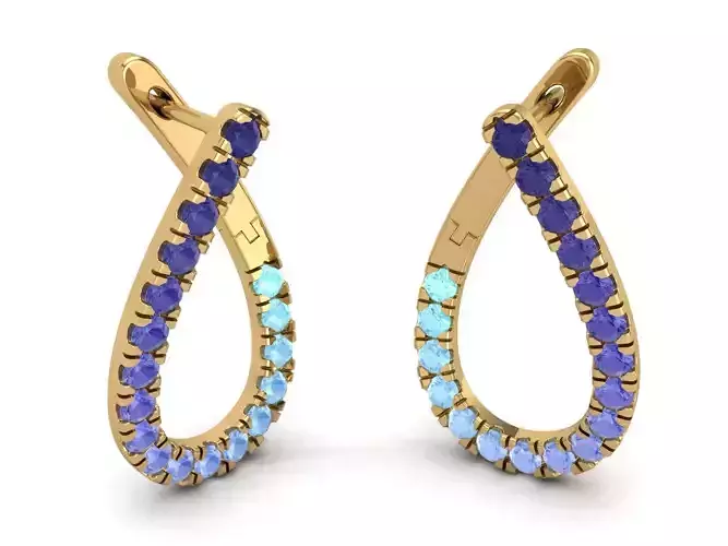 Teardrop Gradient Gemstone Earrings