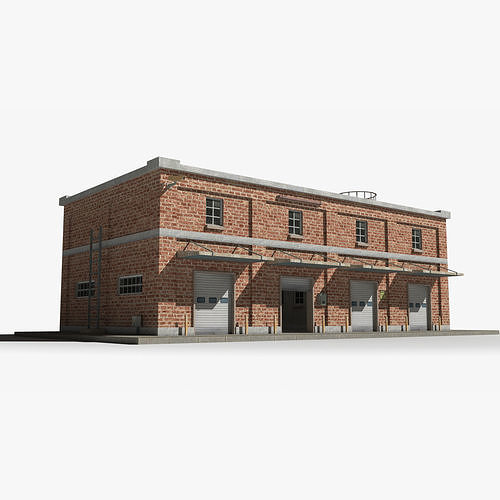 Factory xx8 Low-poly 3D model