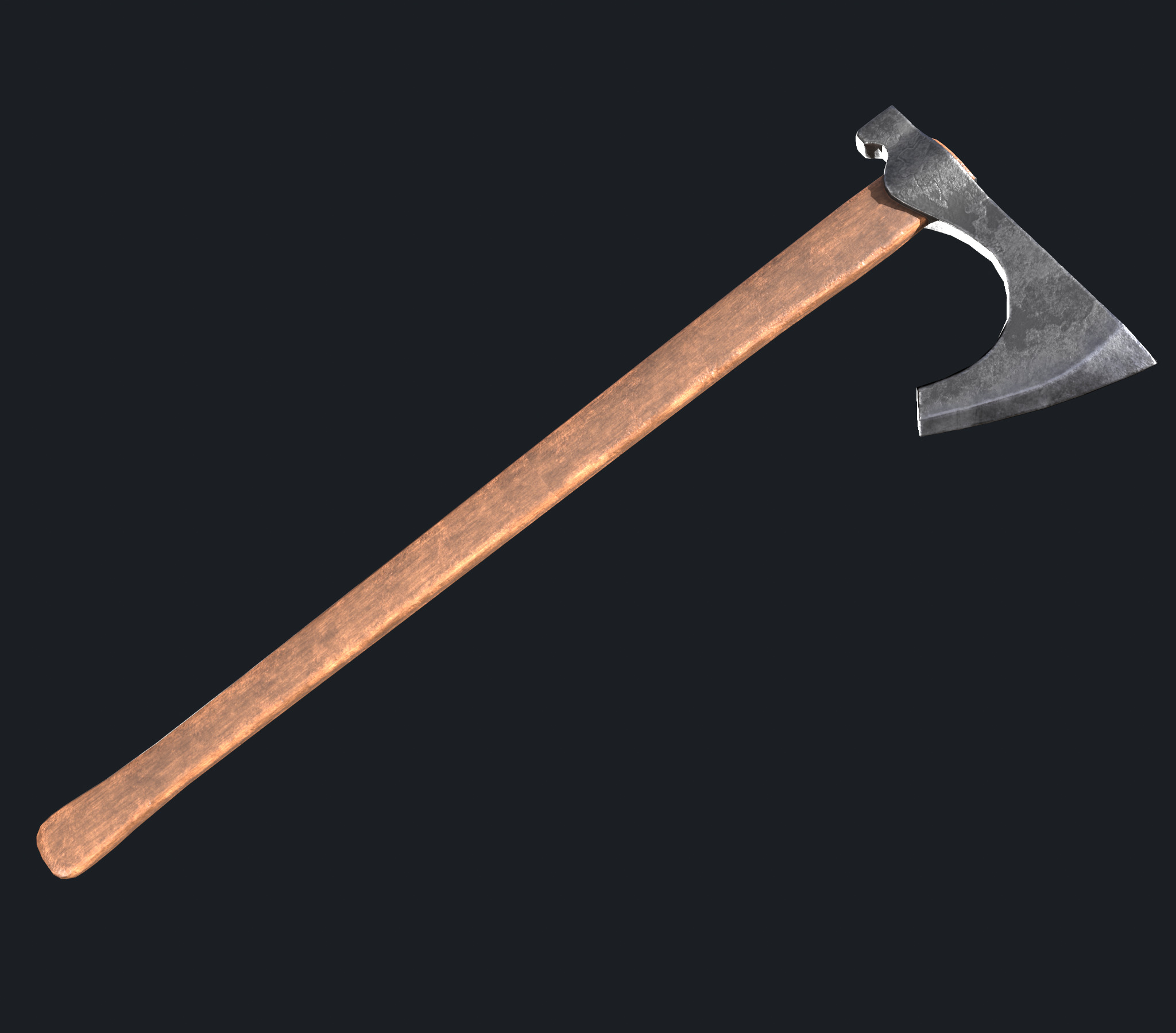 Battle axes Low-poly 3D model_6