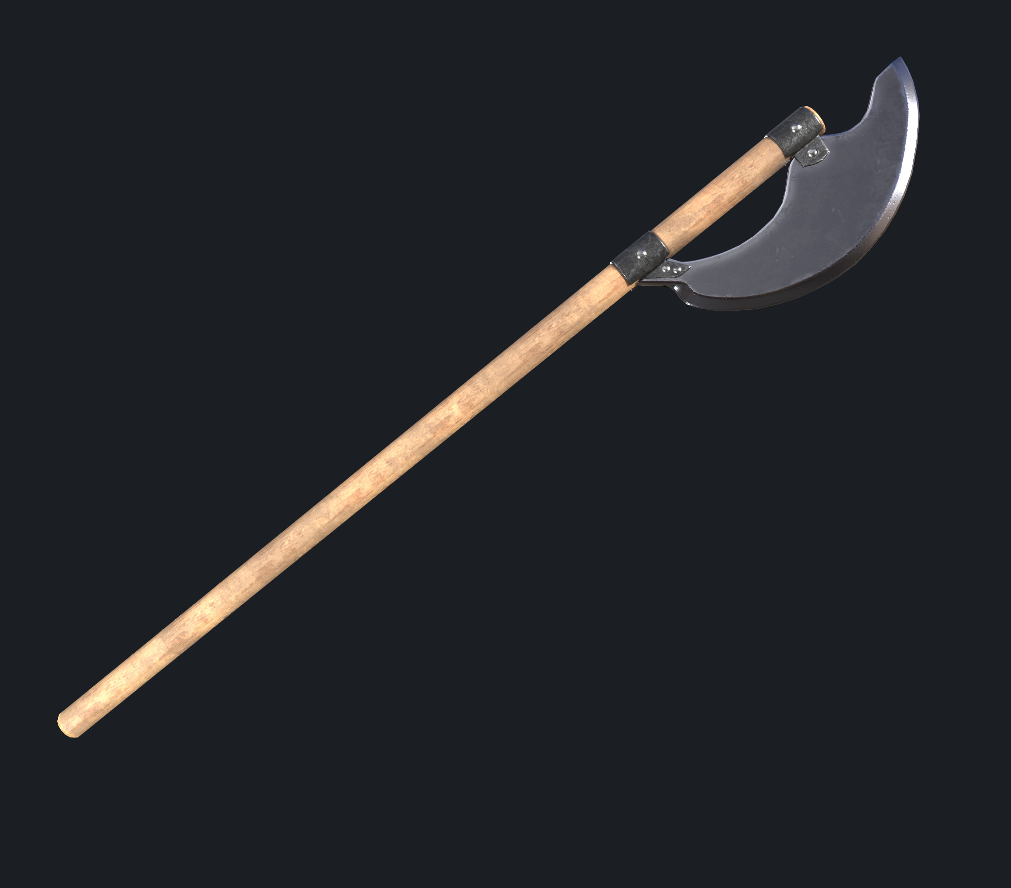 Battle axes Low-poly 3D model_12