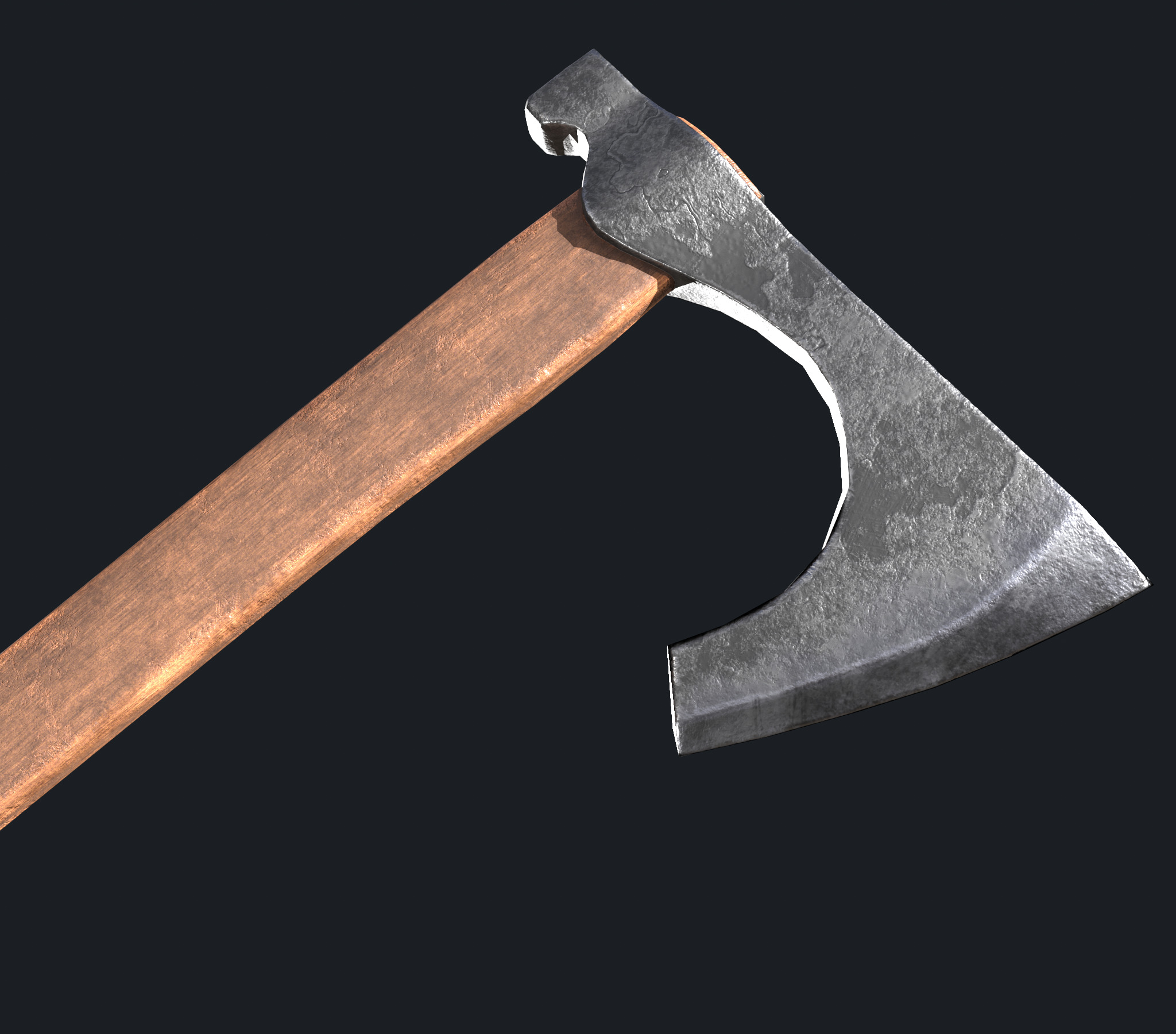 Battle axes Low-poly 3D model_7