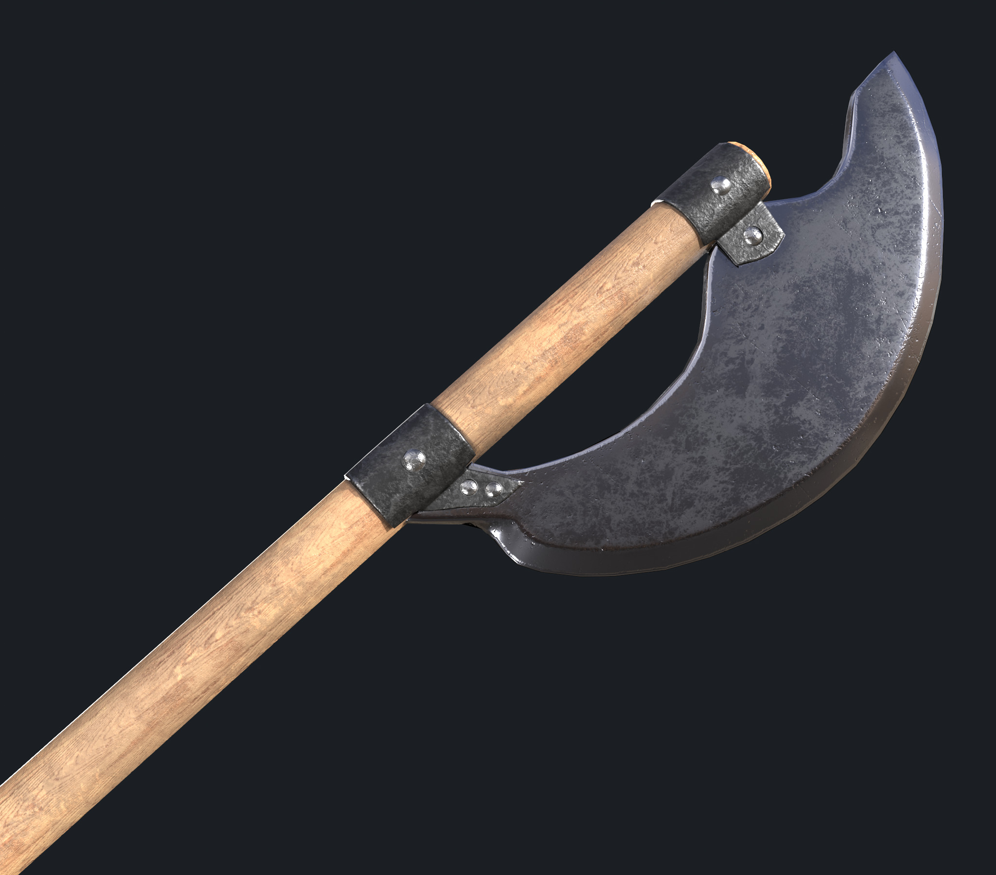 Battle axes Low-poly 3D model_13