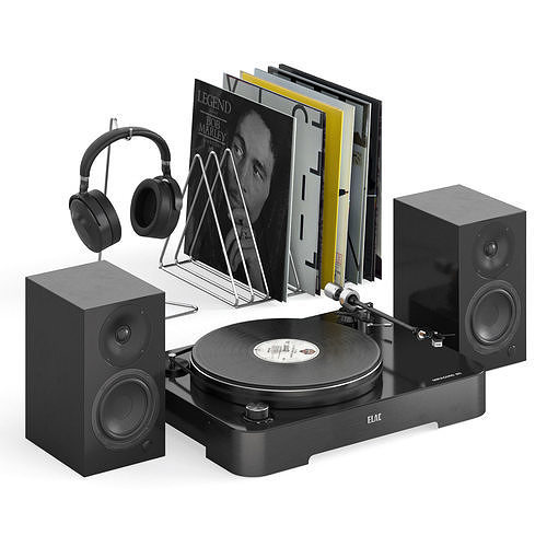 ELAC Miracord 80 Vinyl Turntable with Speakers 3D model