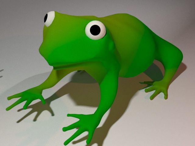 The Frog Low-poly 3D model_3