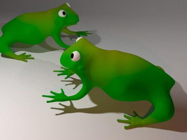 The Frog Low-poly 3D model_2