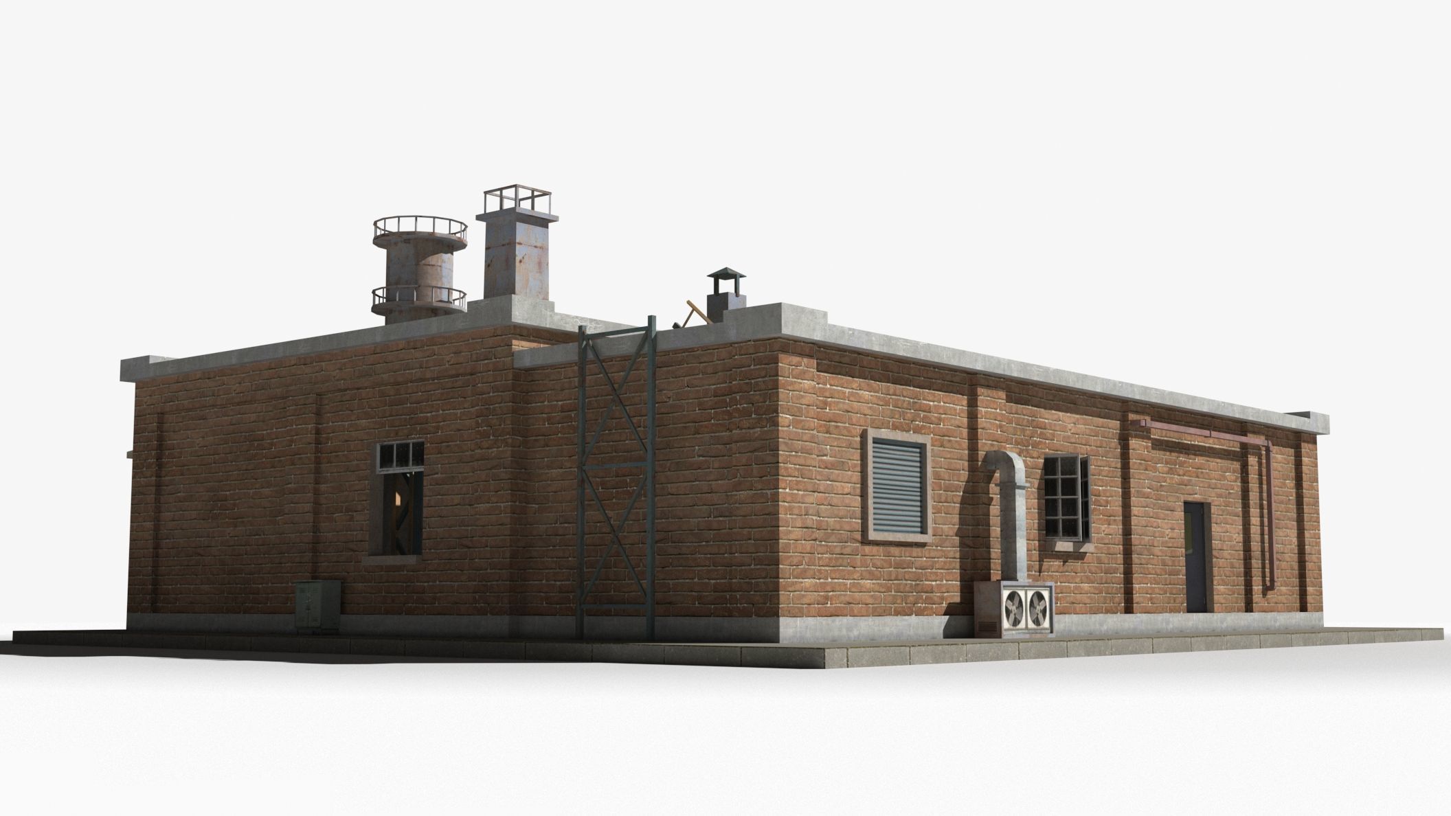 Factory xx9 Low-poly 3D model_5