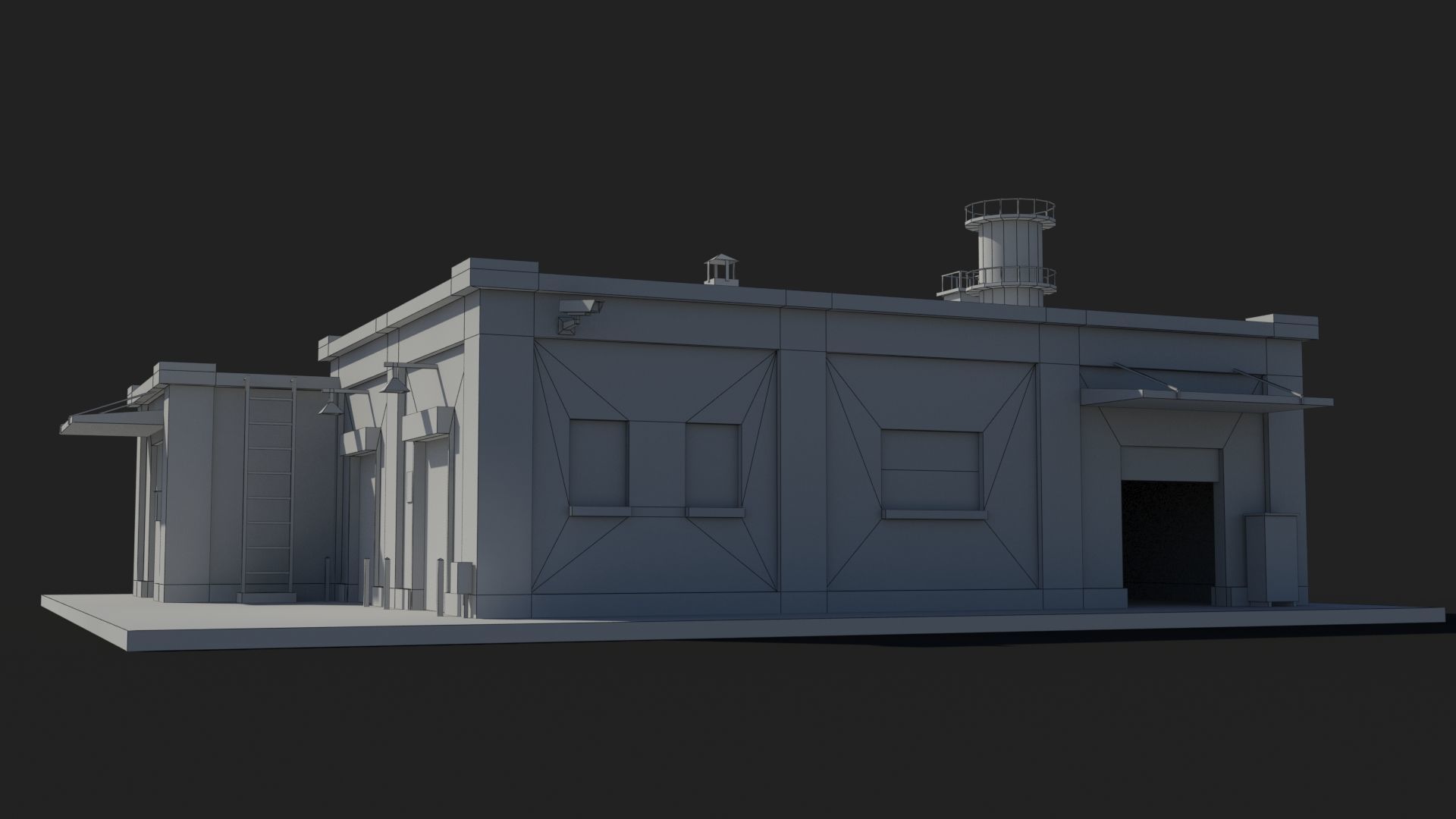 Factory xx9 Low-poly 3D model_10