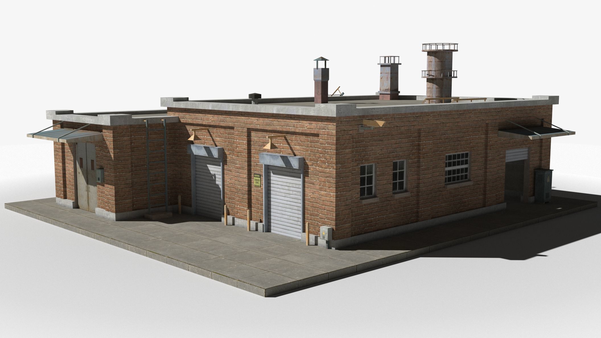 Factory xx9 Low-poly 3D model_4