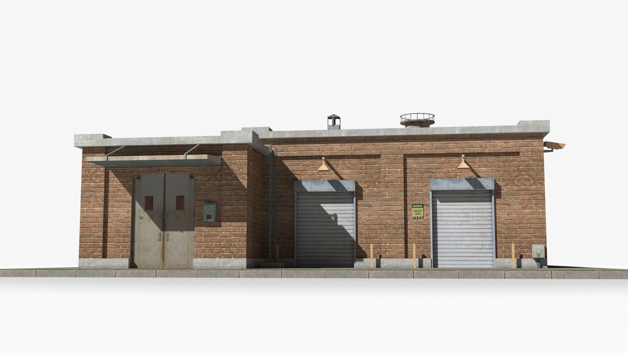 Factory xx9 Low-poly 3D model_1