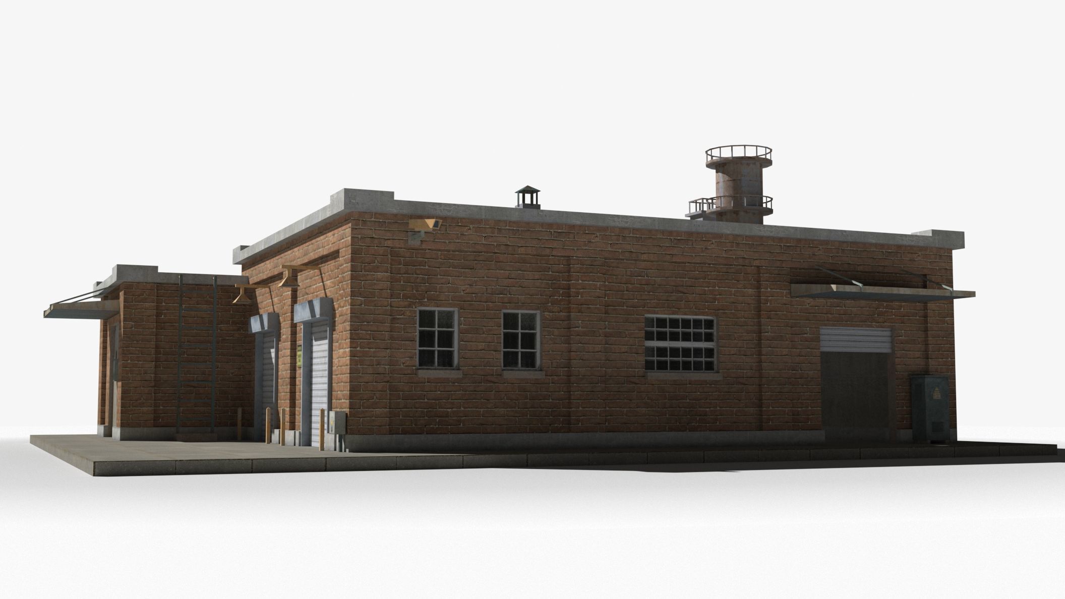 Factory xx9 Low-poly 3D model_3