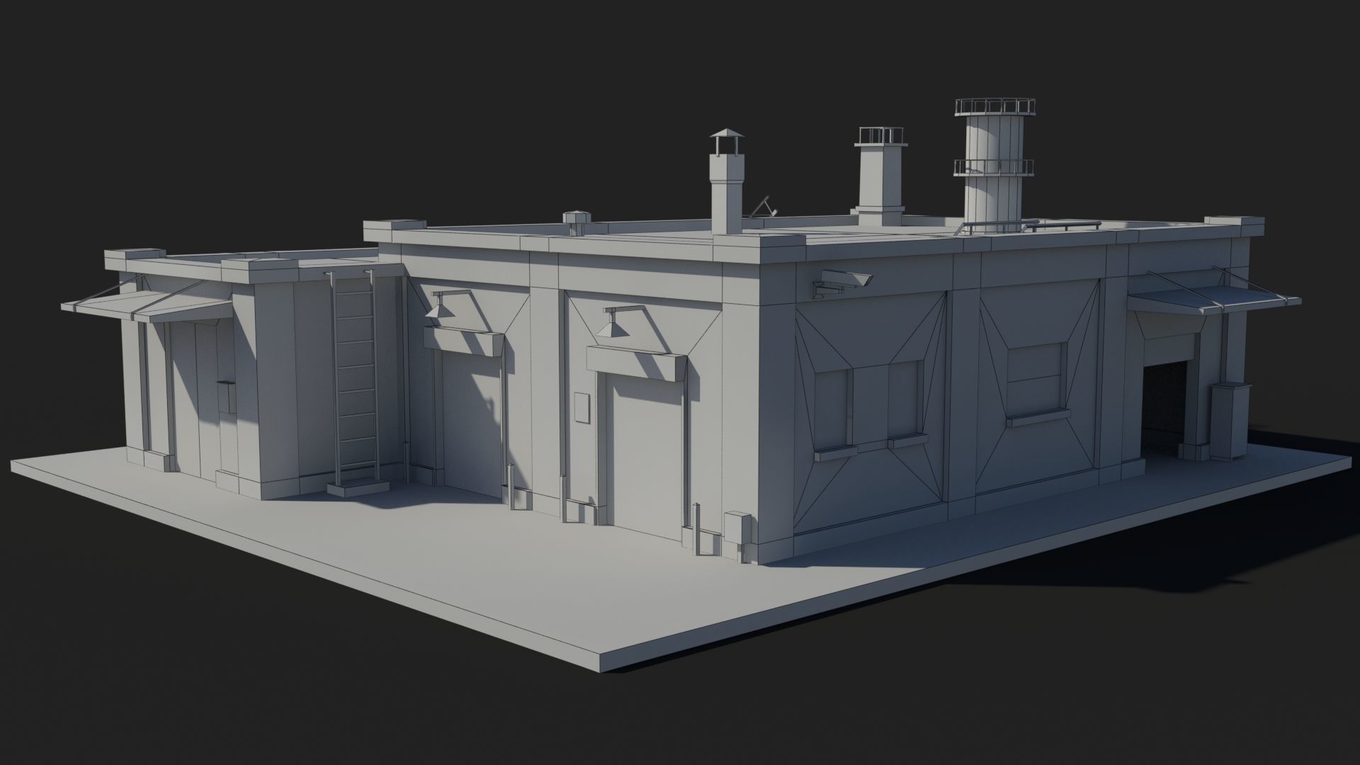 Factory xx9 Low-poly 3D model_11