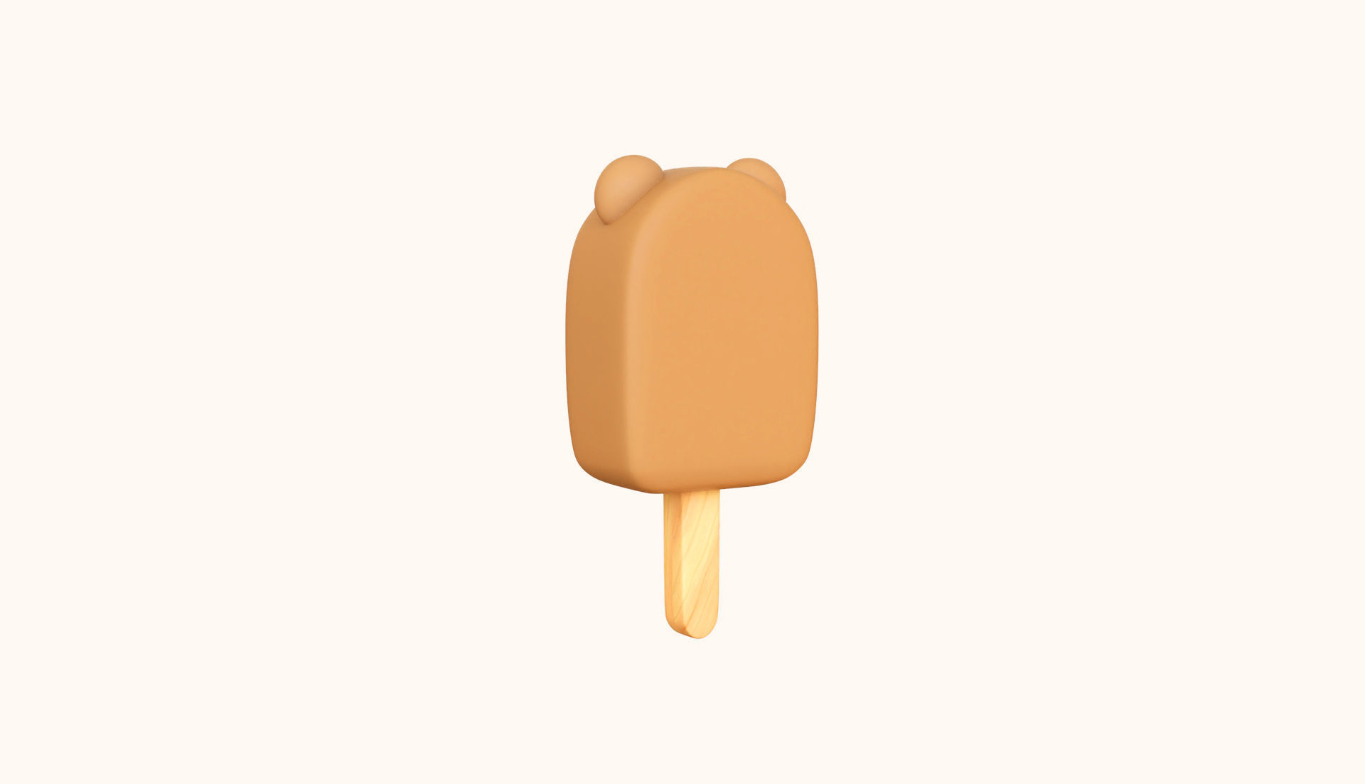 LowPoly Kawaii Bear Ice Cream Low-poly 3D model_3
