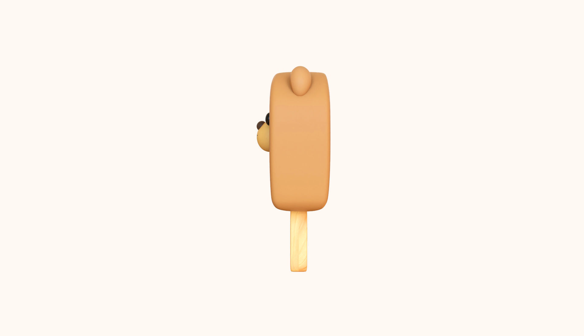 LowPoly Kawaii Bear Ice Cream Low-poly 3D model_2