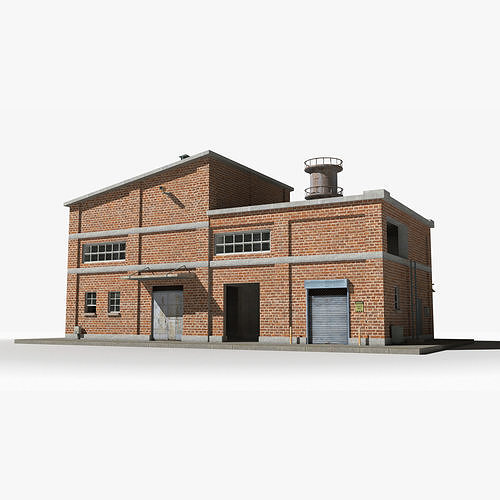 Factory xx10 Low-poly 3D model