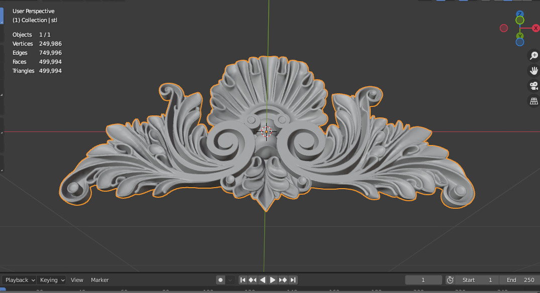 carved classic decorative ornament cnc 3d printing stl 02 3D model_8