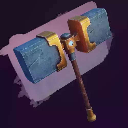 Game ready stylised hammer prop Low-poly 3D model Low-poly 3D model Game ready stylised hammer prop Low-poly 3D model Low-poly 3D model