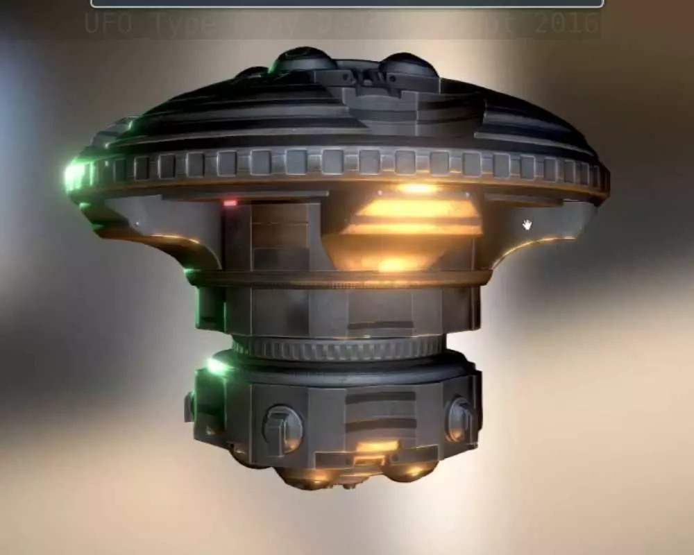 UFO Type 6 Animated and Game Ready Low-poly 3D model_0