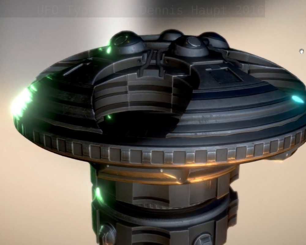 UFO Type 6 Animated and Game Ready Low-poly 3D model_12