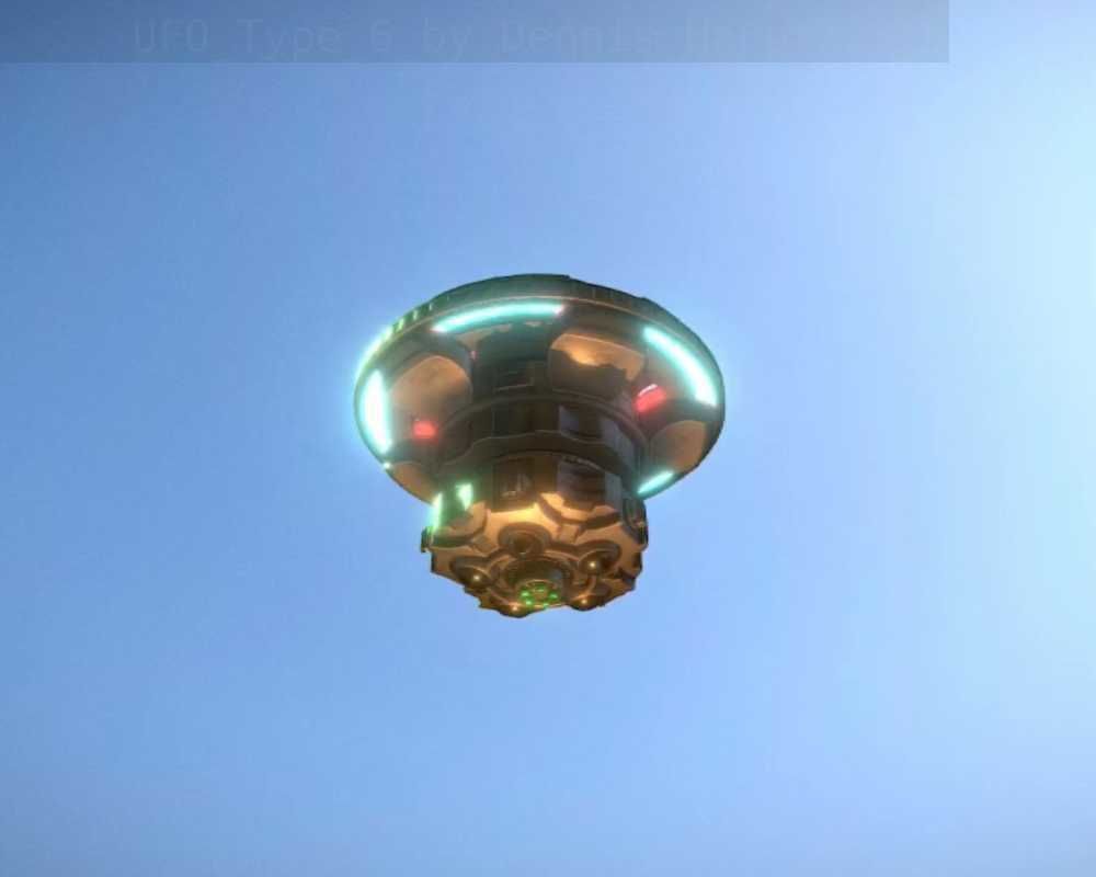 UFO Type 6 Animated and Game Ready Low-poly 3D model_2