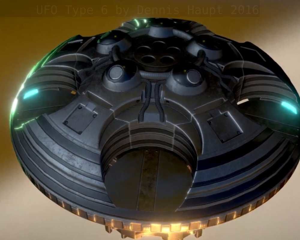 UFO Type 6 Animated and Game Ready Low-poly 3D model_43
