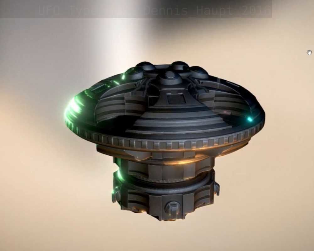 UFO Type 6 Animated and Game Ready Low-poly 3D model_11