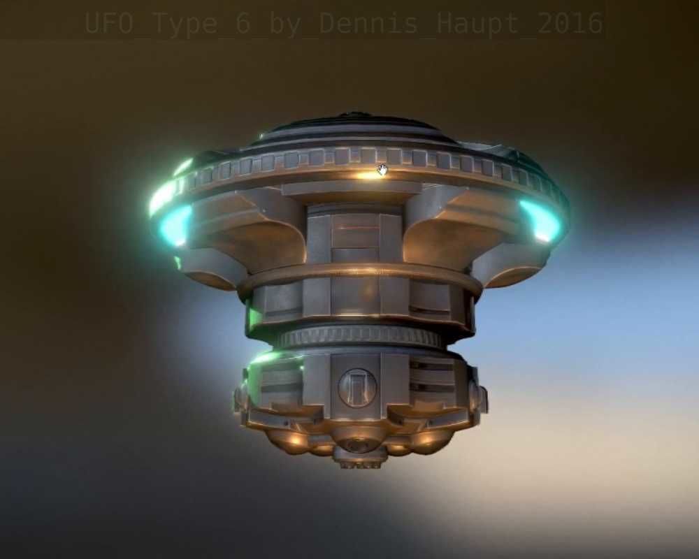 UFO Type 6 Animated and Game Ready Low-poly 3D model_18