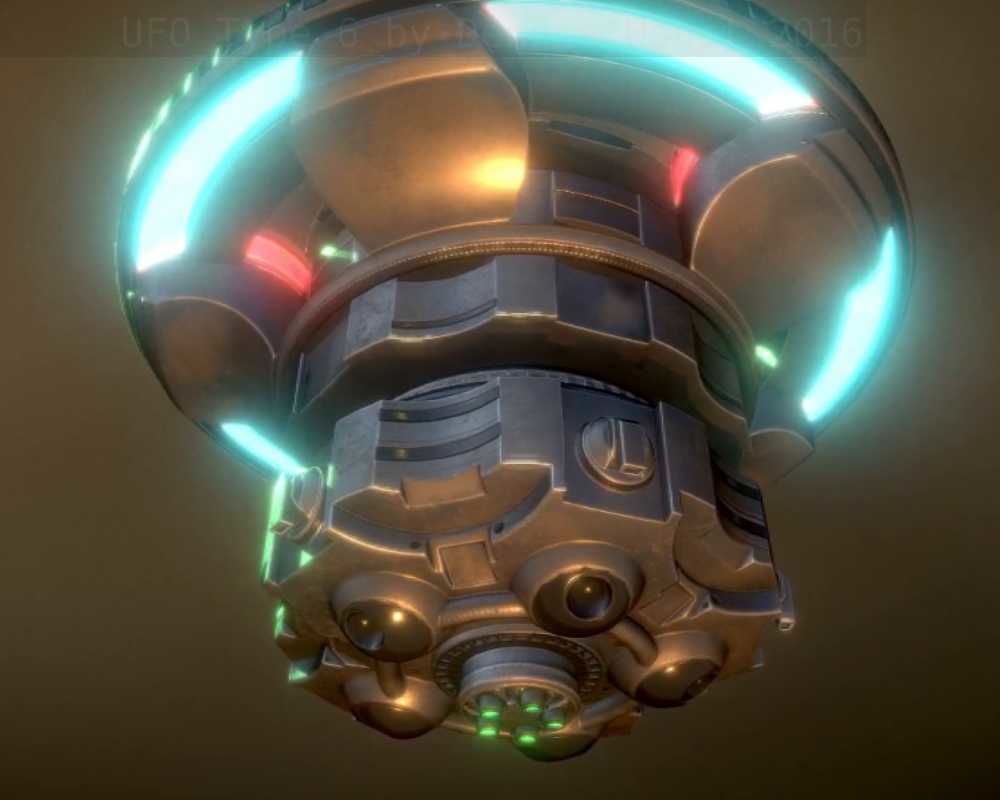 UFO Type 6 Animated and Game Ready Low-poly 3D model_71