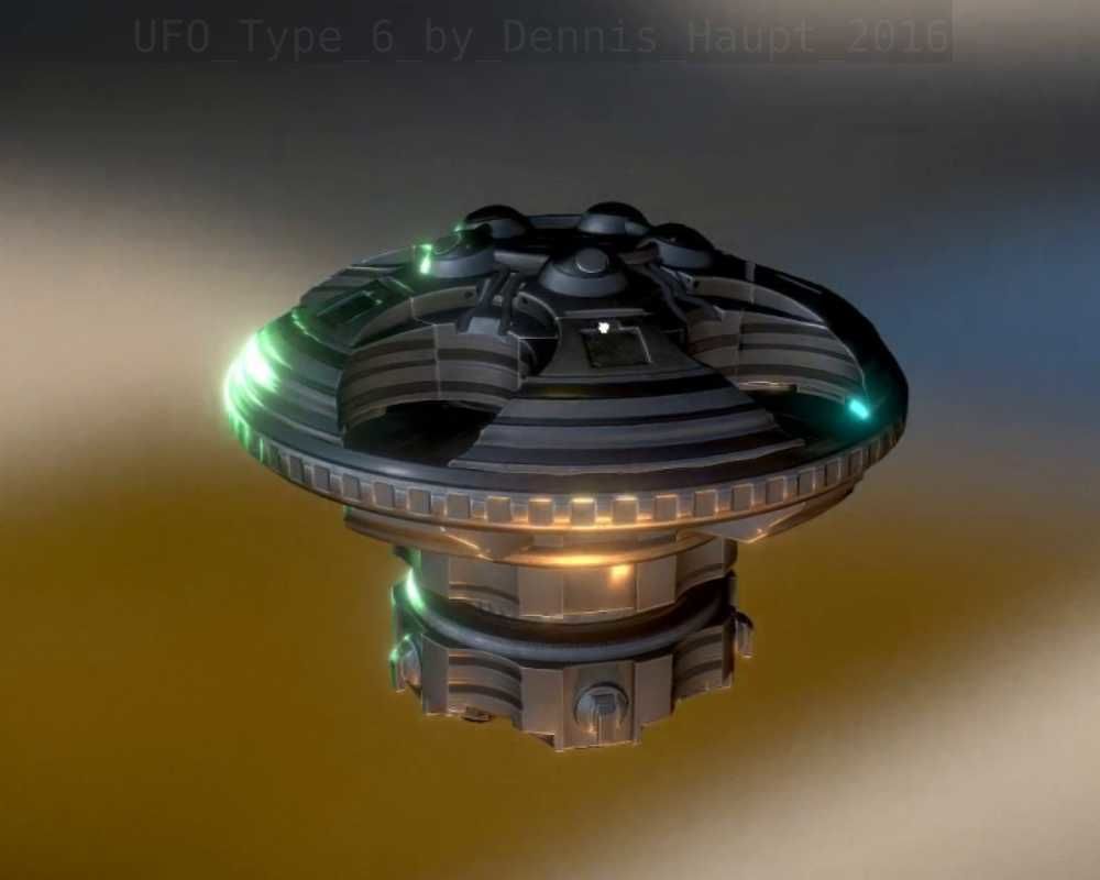 UFO Type 6 Animated and Game Ready Low-poly 3D model_67