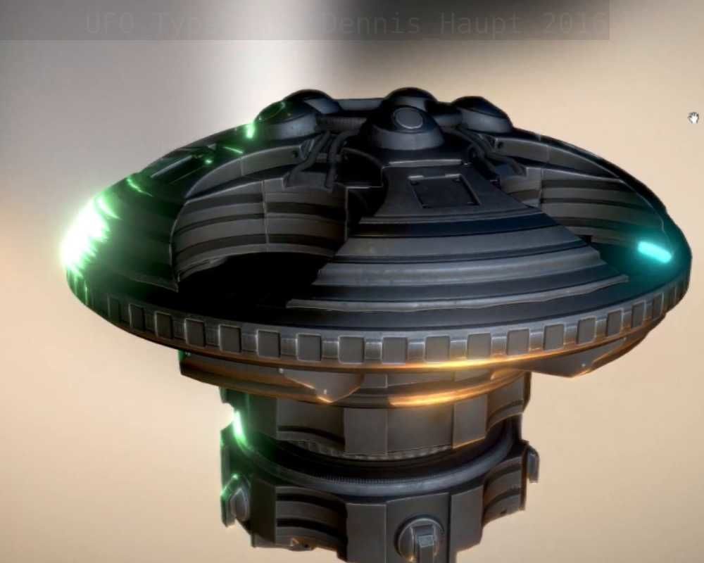 UFO Type 6 Animated and Game Ready Low-poly 3D model_9