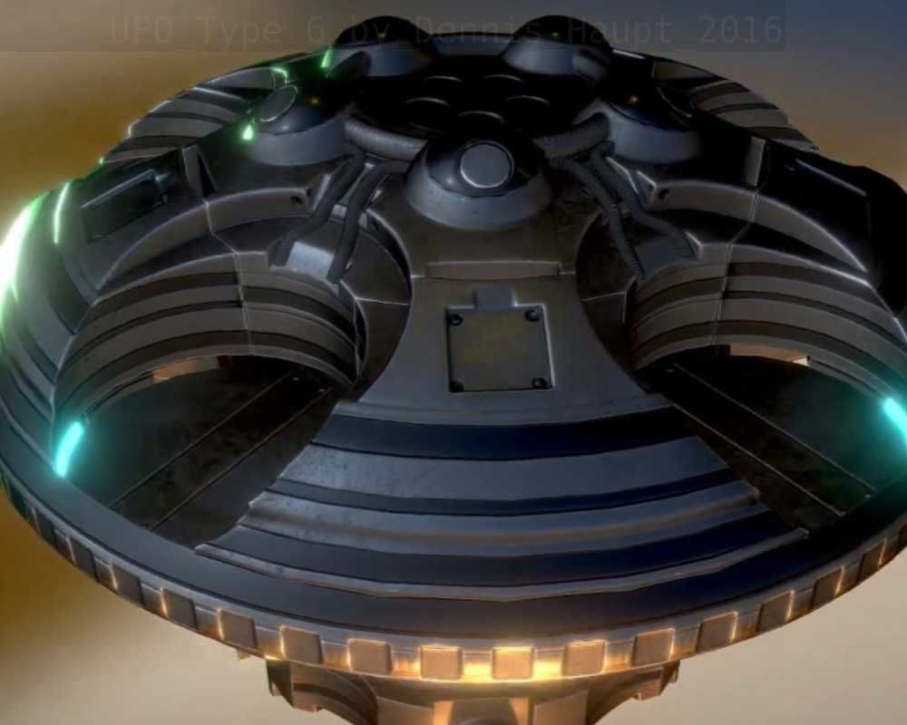 UFO Type 6 Animated and Game Ready Low-poly 3D model_34