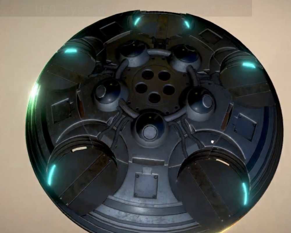 UFO Type 6 Animated and Game Ready Low-poly 3D model_7