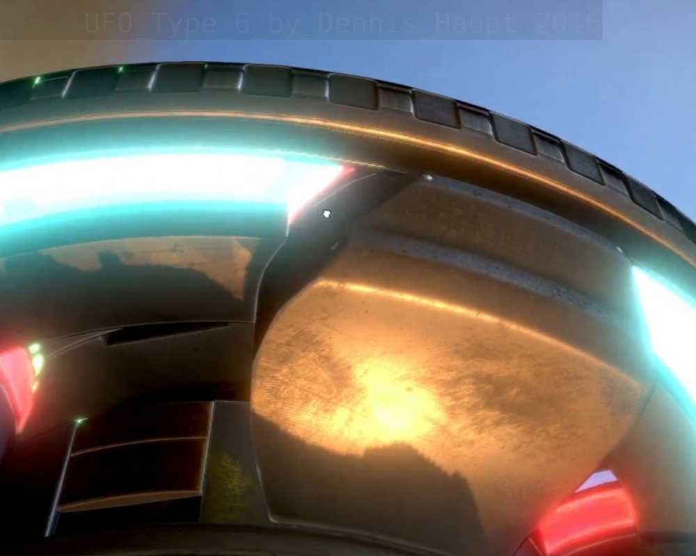 UFO Type 6 Animated and Game Ready Low-poly 3D model_5