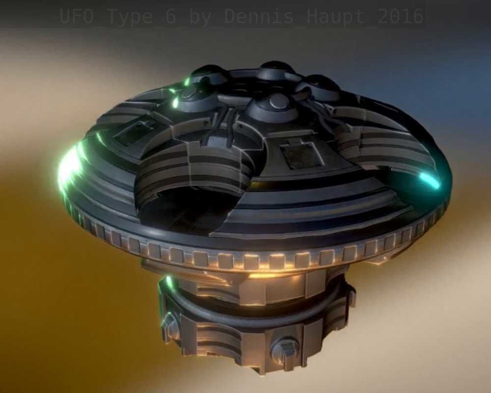 UFO Type 6 Animated and Game Ready Low-poly 3D model_40