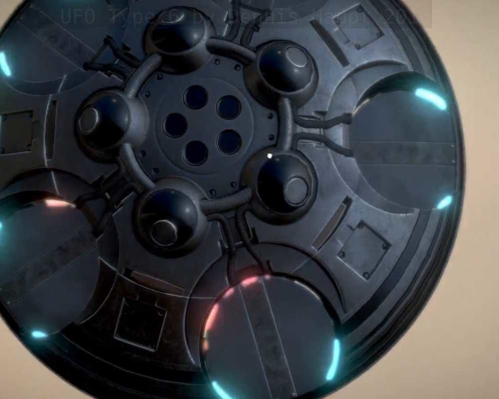 UFO Type 6 Animated and Game Ready Low-poly 3D model_29