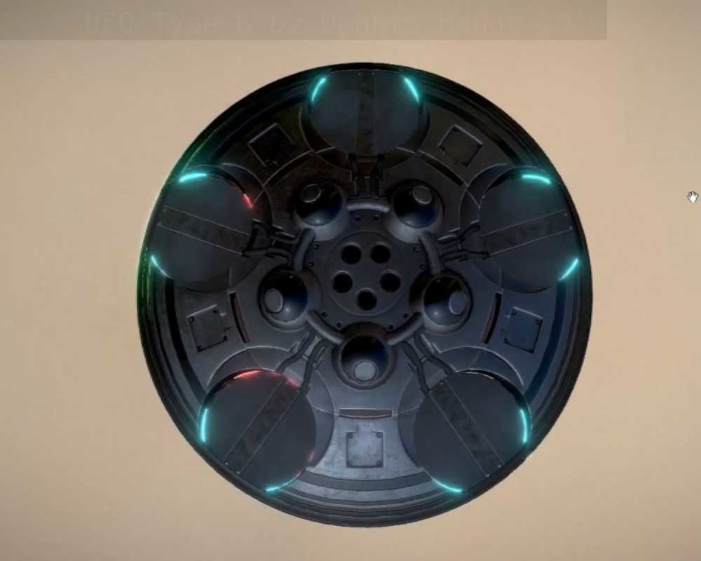 UFO Type 6 Animated and Game Ready Low-poly 3D model_6