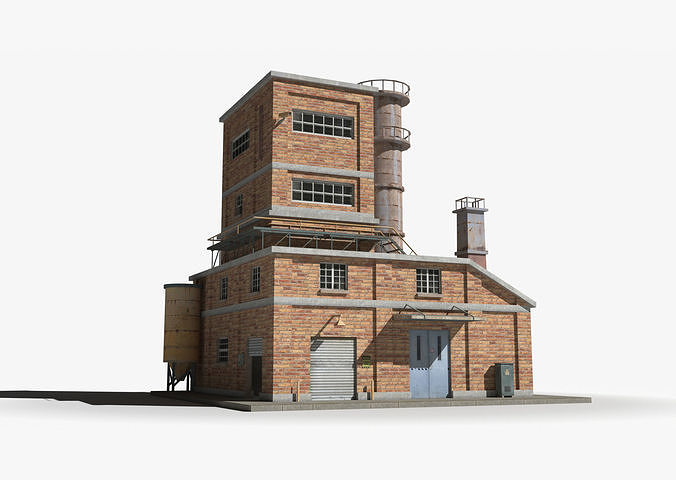 Factory xx11 Low-poly 3D model
