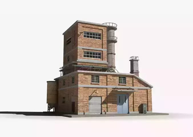 Factory xx11 Low-poly 3D model