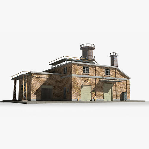 Factory xx12 Low-poly 3D model