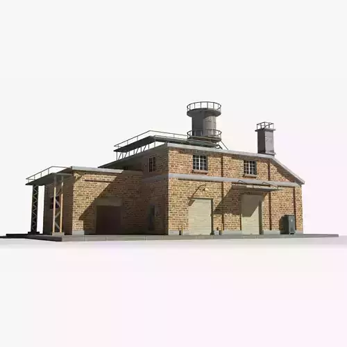 Factory xx12 Low-poly 3D model