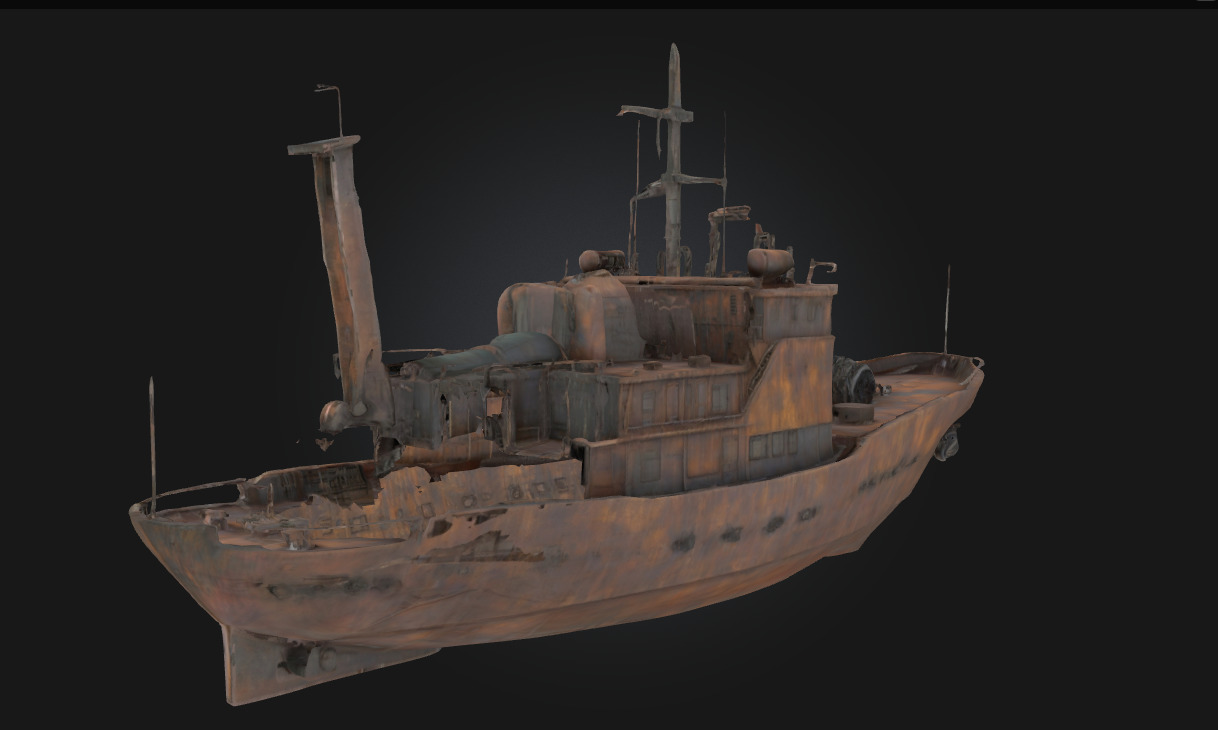 Rusty Vessel  Weathered Metal Container Free 3D model_2