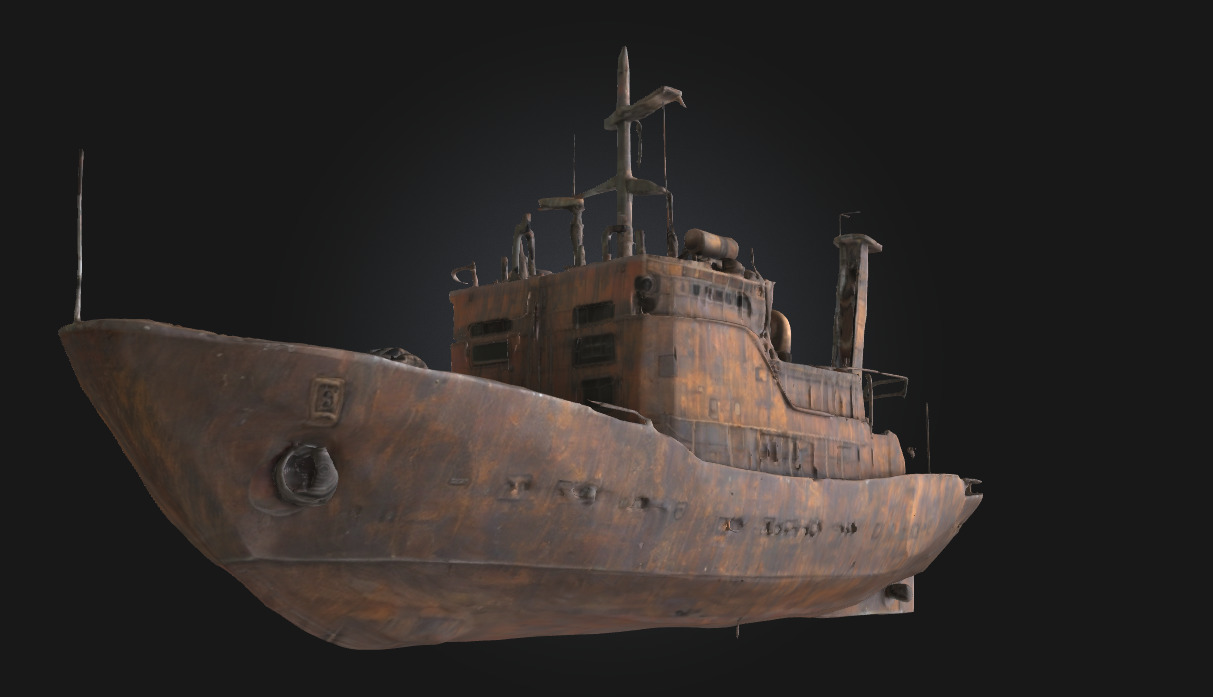 Rusty Vessel  Weathered Metal Container Free 3D model_4