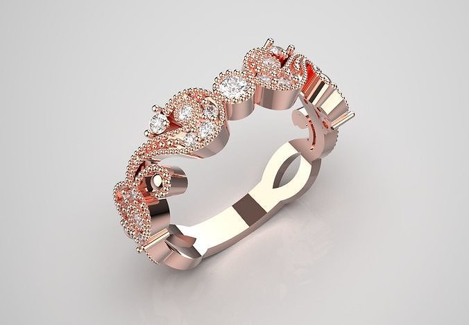 woman jewelry ring jr00162 3D print model