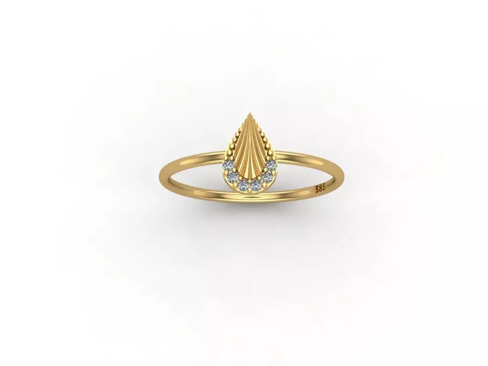 gold ring pint model 3d stl 3D print model