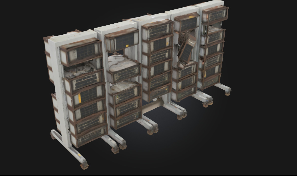 Abandoned Server Racks Decay of the Digital Age 3D model_2