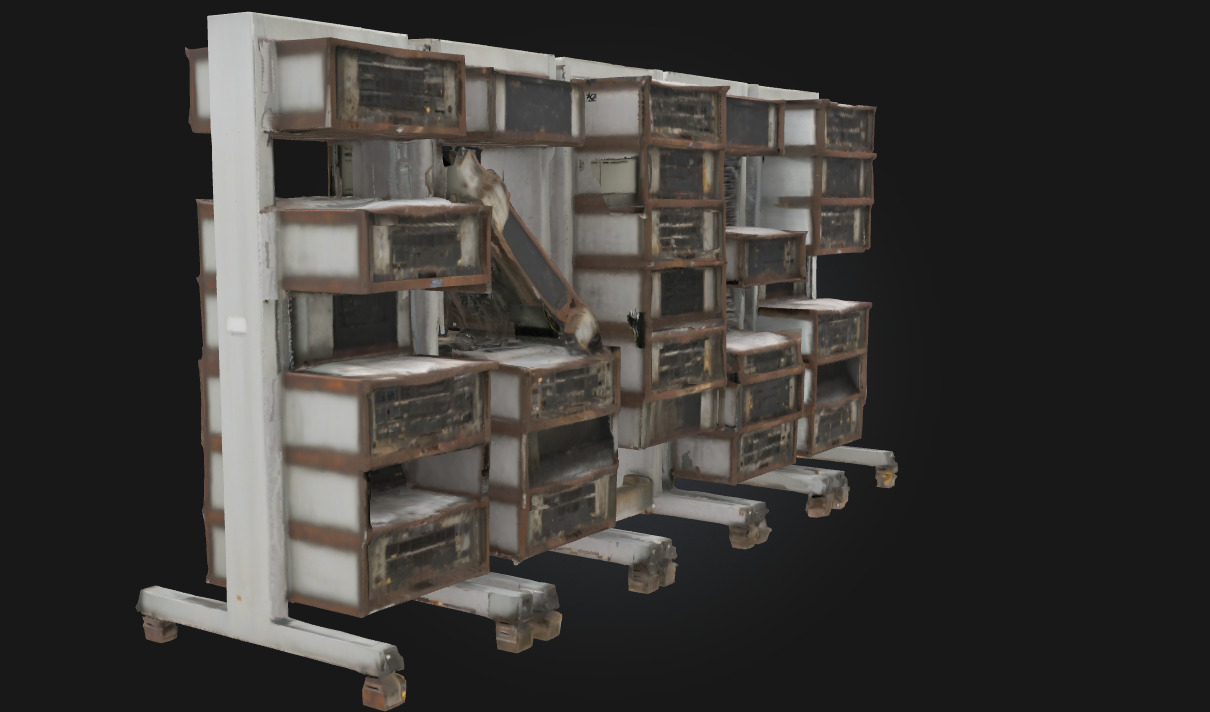 Abandoned Server Racks Decay of the Digital Age 3D model_3