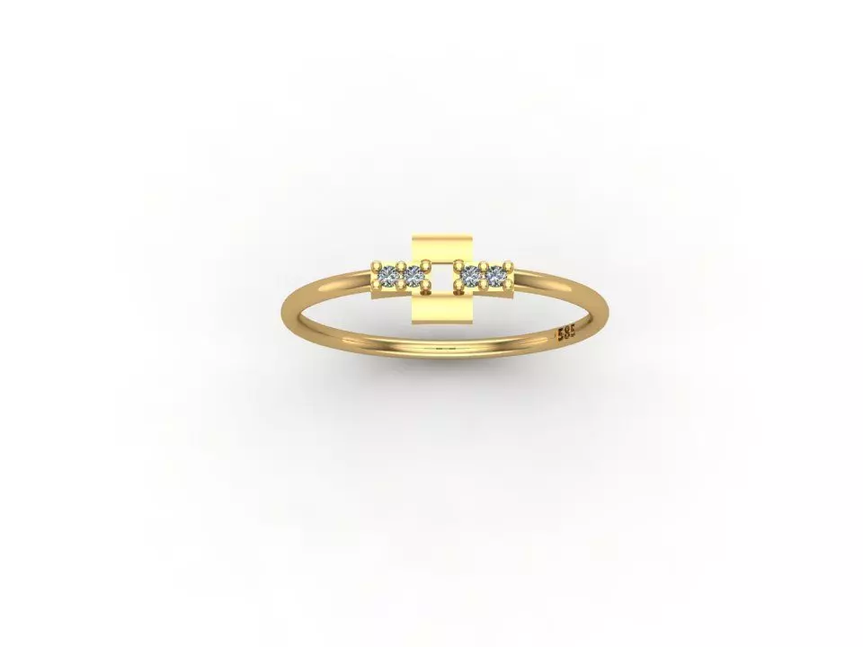 gold ring pint model 3d stl 3D print model