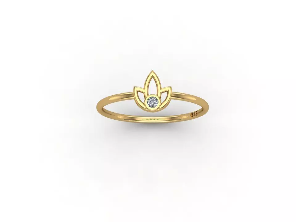 gold ring pint model 3d stl 3D print model