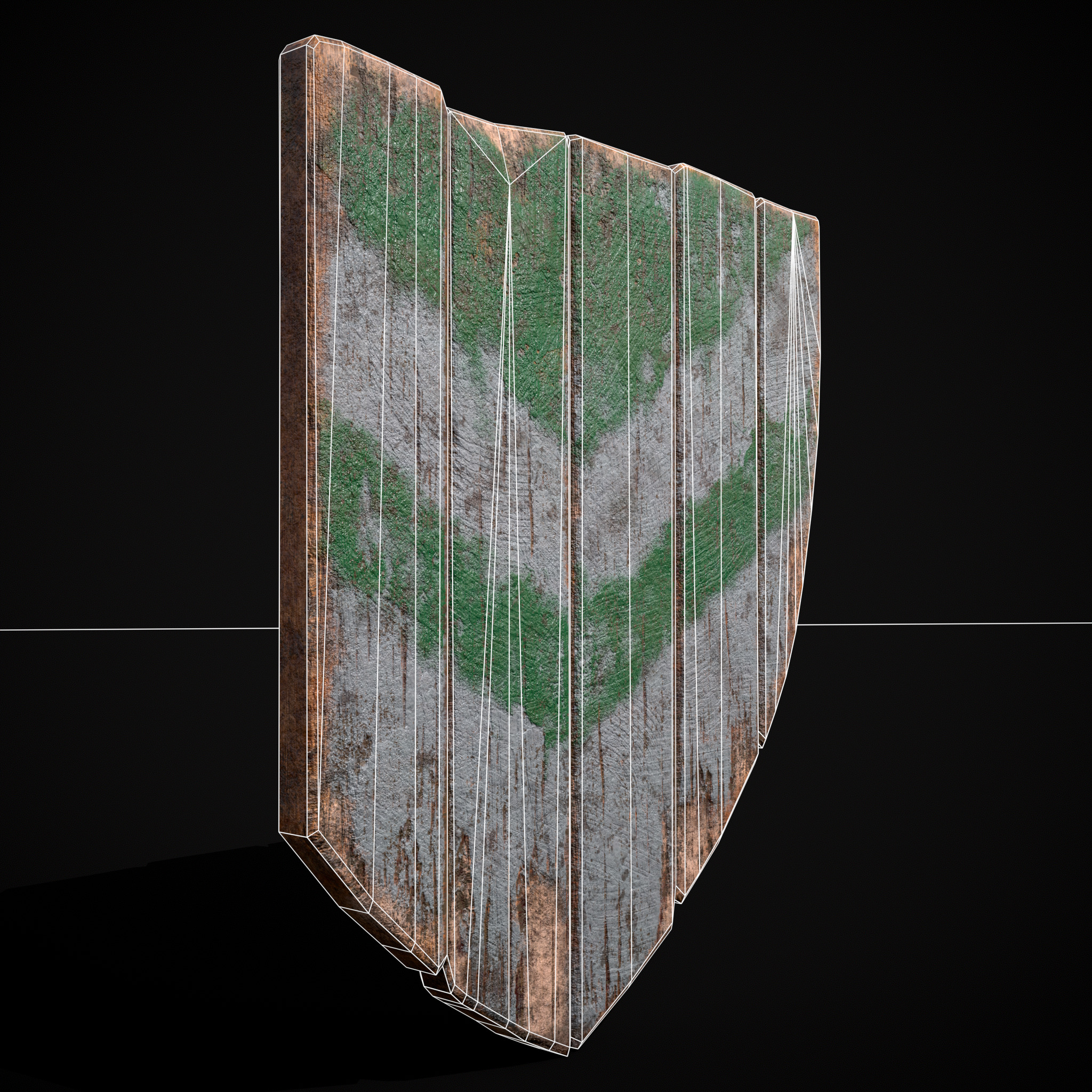 Striped GW Coat of Arms Low-poly 3D model_4