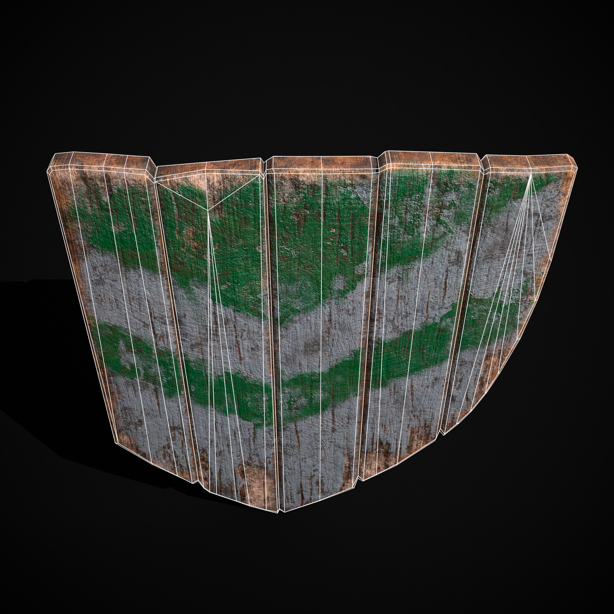 Striped GW Coat of Arms Low-poly 3D model_16