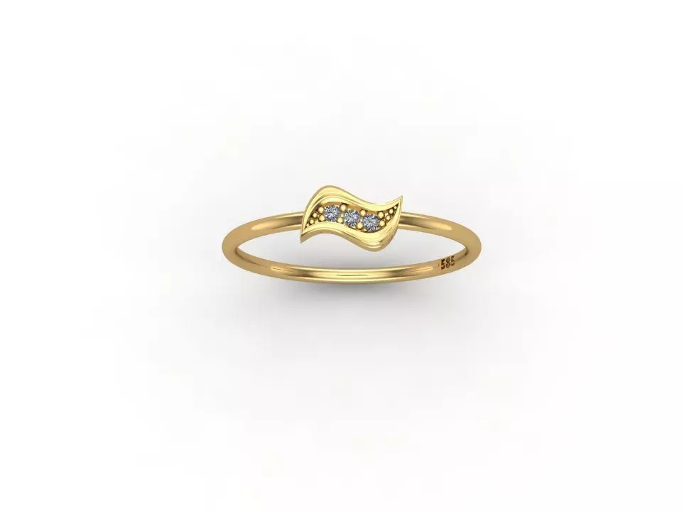gold ring pint model 3d stl 3D print model
